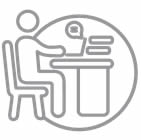 graphic of student at desk