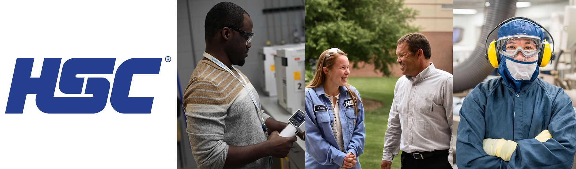 Hemlock Semiconductor logo and images of employees