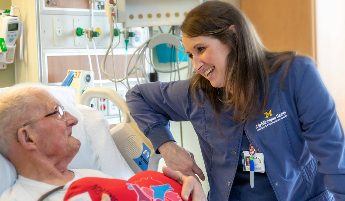 Nurse with patient