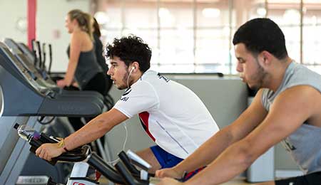 students cycling