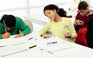 Kids coloring in coloring pages