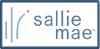 Sallie Mae Logo - three vertical lines and one curves to right with a red dot at the top and then the words Sallie Mae
