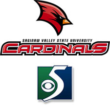 Saginaw Valley State University Cardinals and TV 5 logos