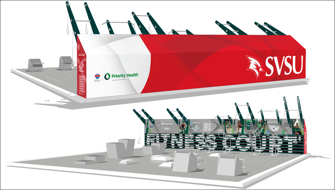 Drawing of Fitness Court
