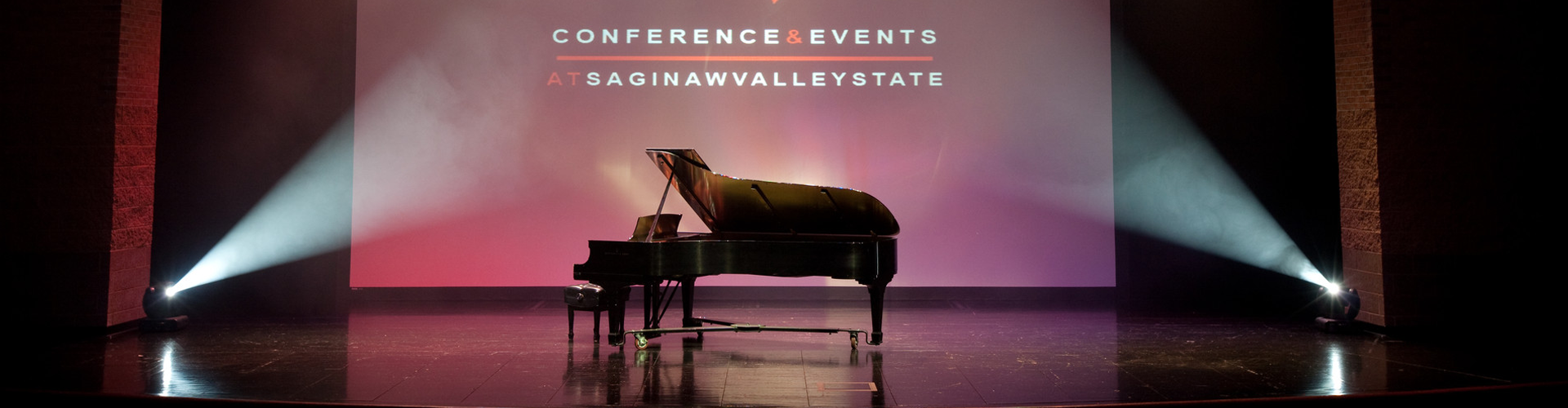 A musical performance in the Malcolm Field Theatre for Performing Arts at SVSU.