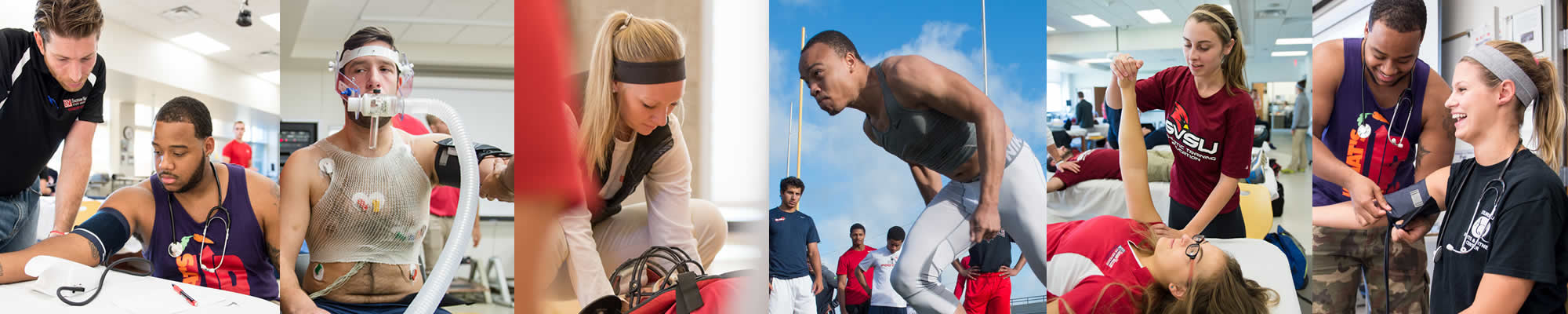 Students on treadmill and monitoring equipment