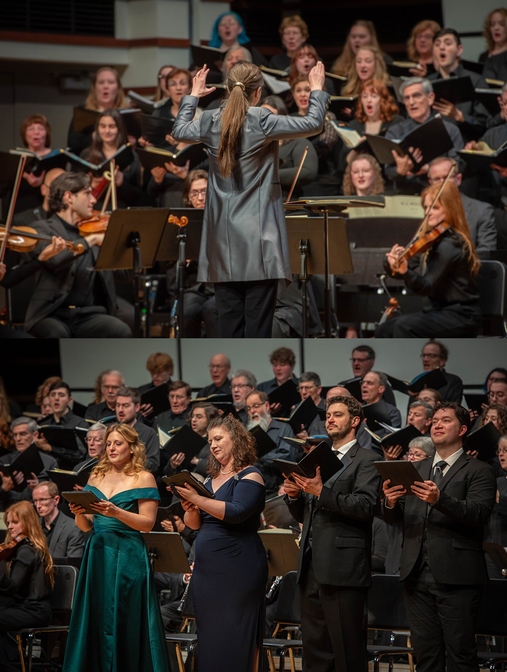 Performance artists on stage