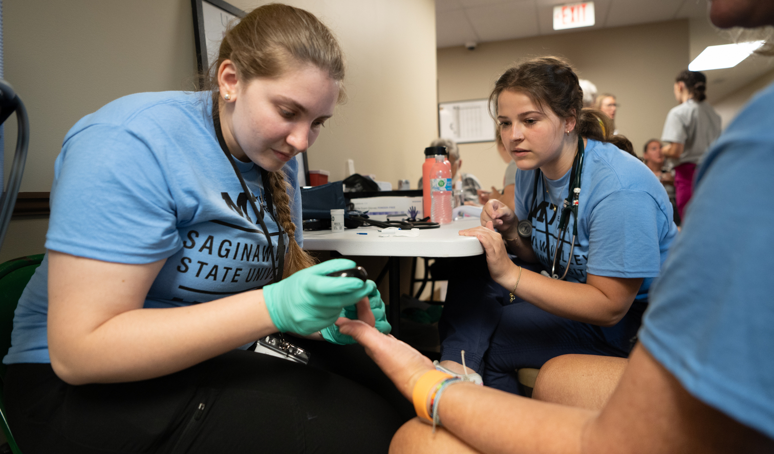 Pre-health students at Wise, VA, Health Wagon