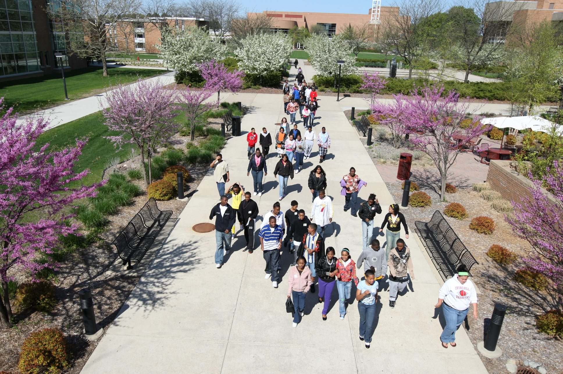 Photo: Students walking on campus