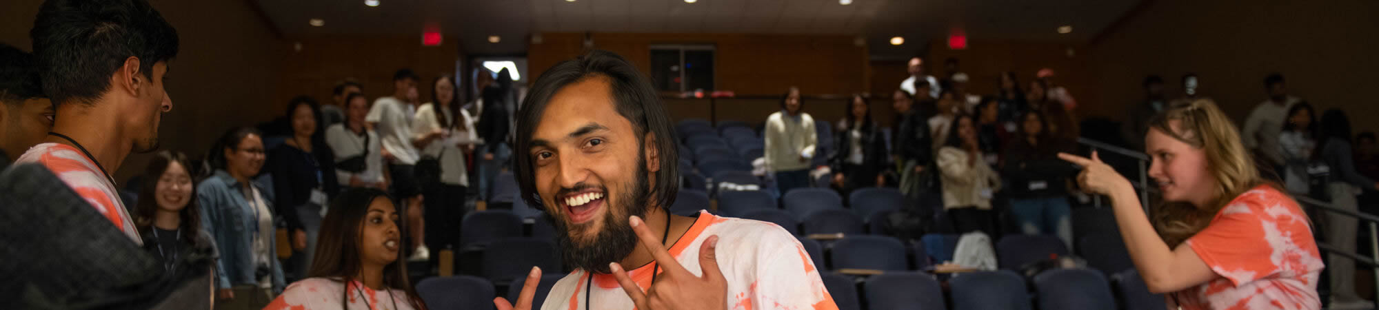 Students Standing In Orientation