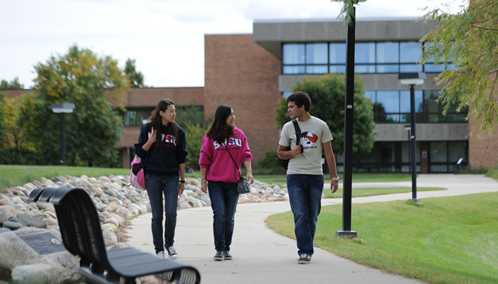 Students Walking on Campus