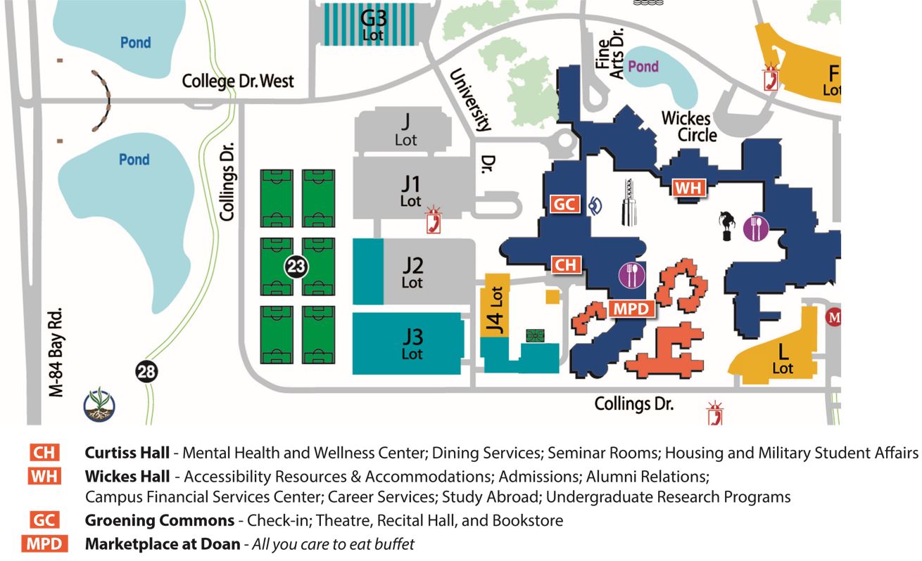 Campus Map for Orientation Guests