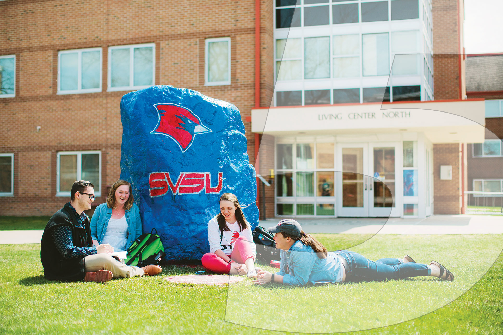 The SVSU Rock being painted