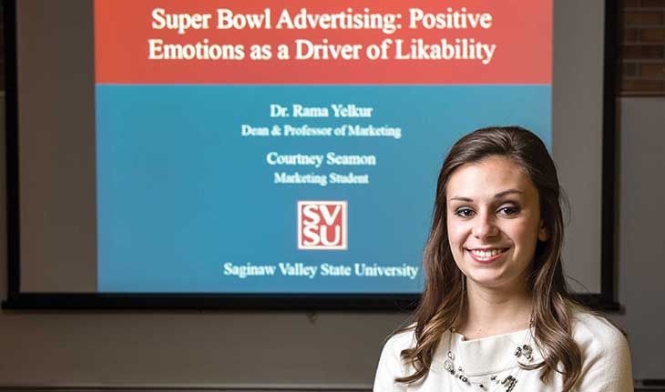 Courtney Seamon studied the likability of Superbowl ads as part of her Honors Program thesis.