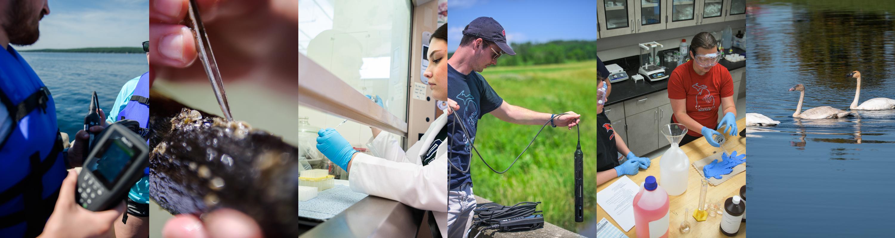 Lake Huron Environmental Science Research Station collage of students