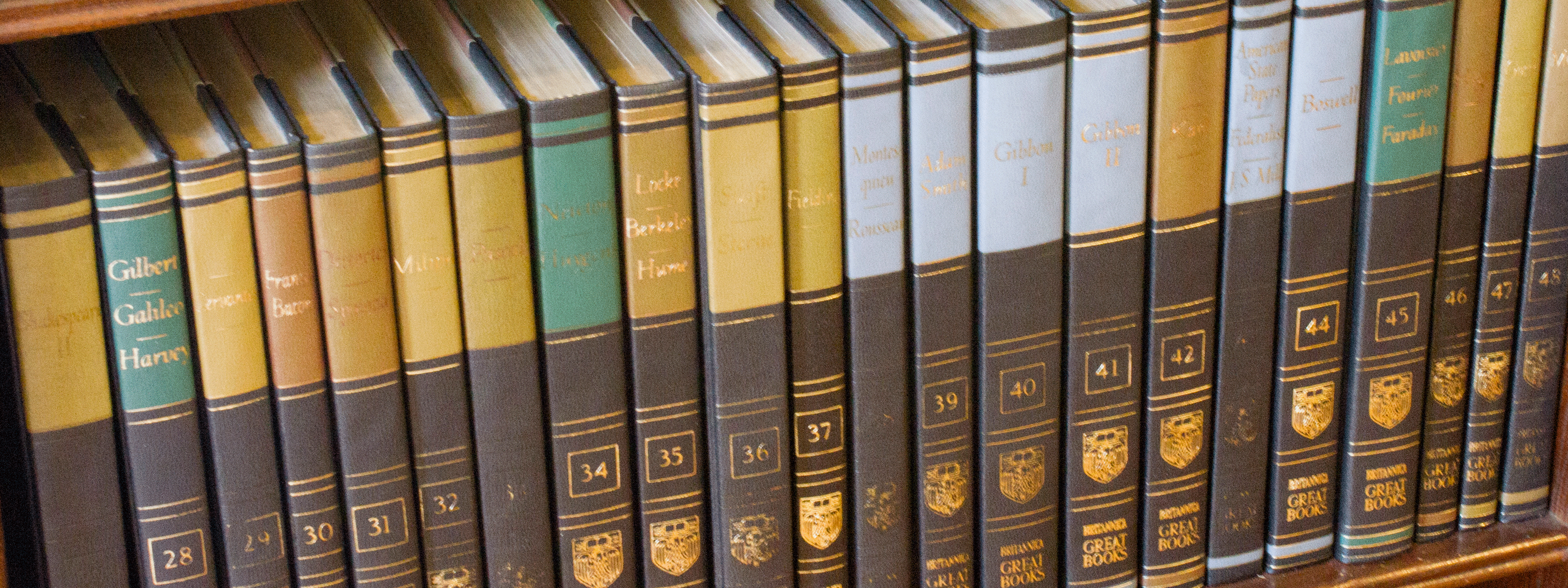 Books on a shelf