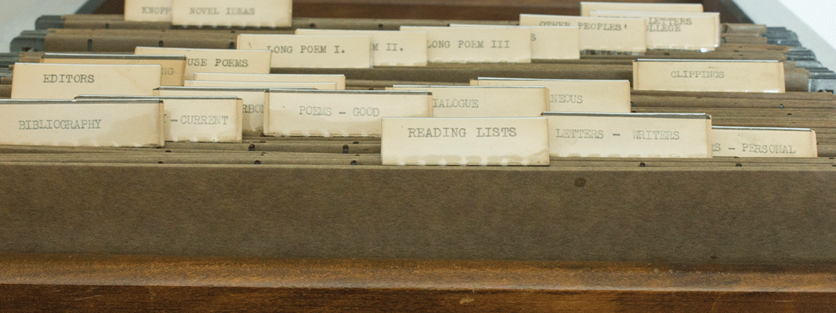A row of folder tabs